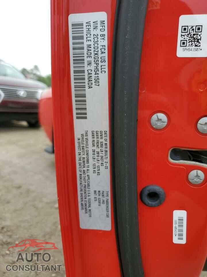 DODGE CHALLENGER 2023 - 2C3CDZKG5PH541507