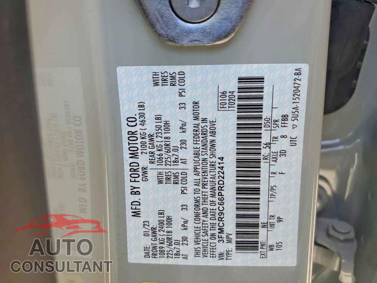 FORD BRONCO 2023 - 3FMCR9C66PRD22414