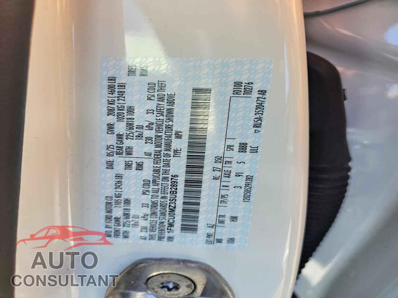 FORD ESCAPE 2025 - 1FMCU0MZ3SUB28976