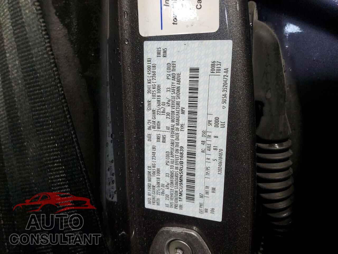 FORD ESCAPE 2024 - 1FMCU9MN5RUB16839