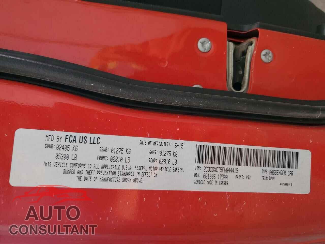 DODGE CHARGER 2015 - 2C3CDXCT5FH844415