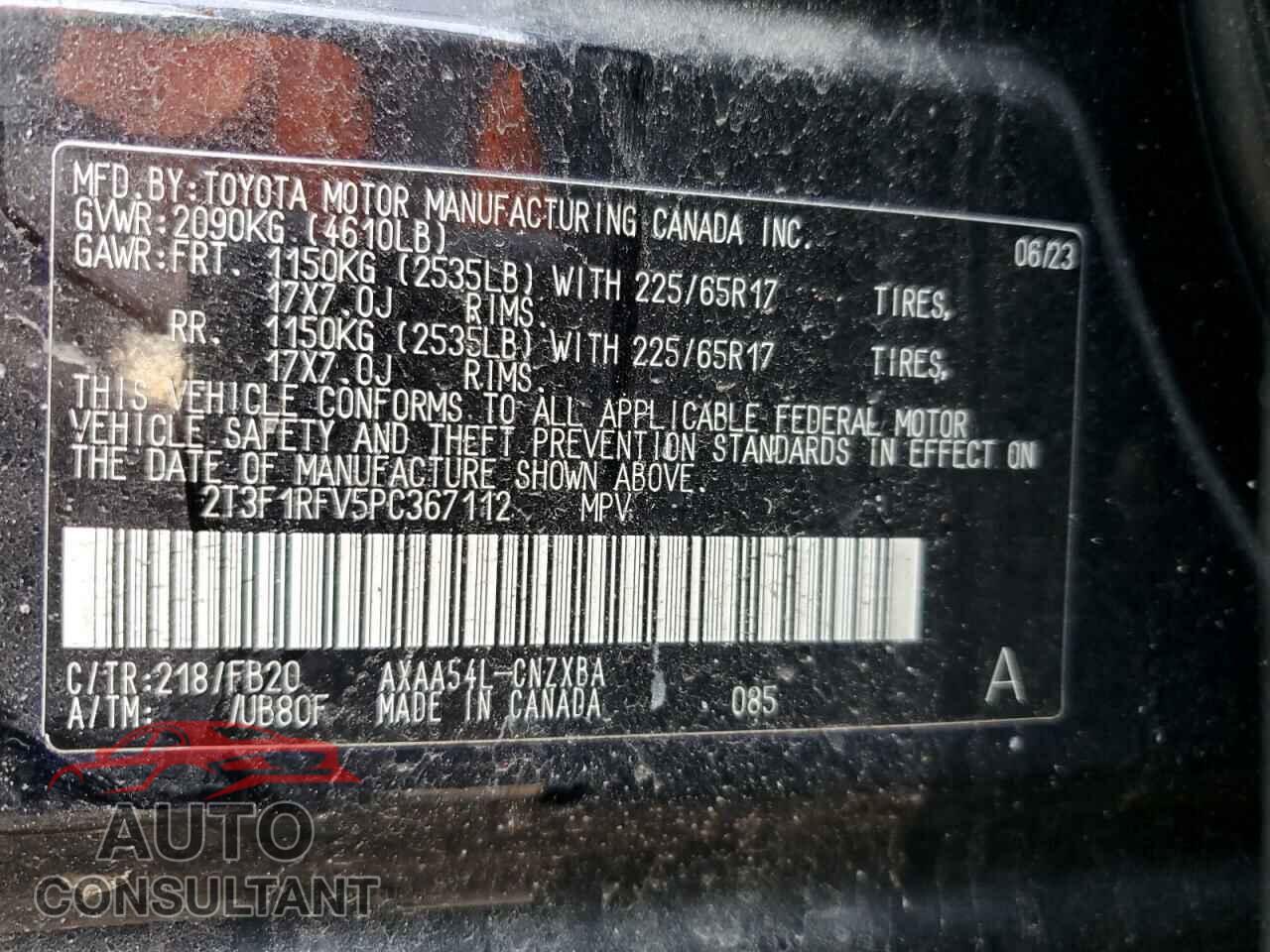 TOYOTA RAV4 2023 - 2T3F1RFV5PC367112