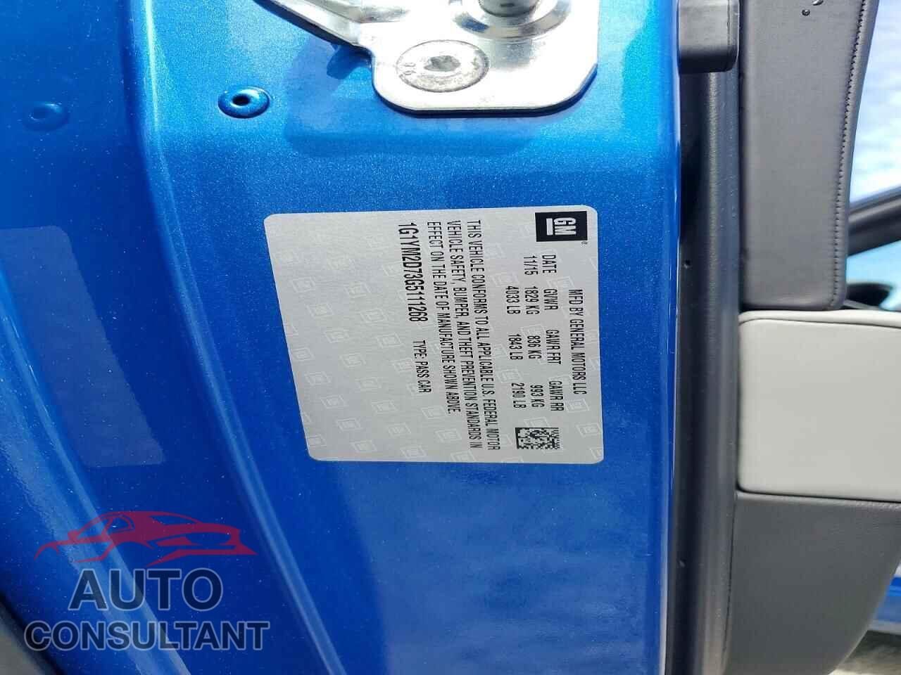 CHEVROLET CORVETTE 2016 - 1G1YM2D73G5111268