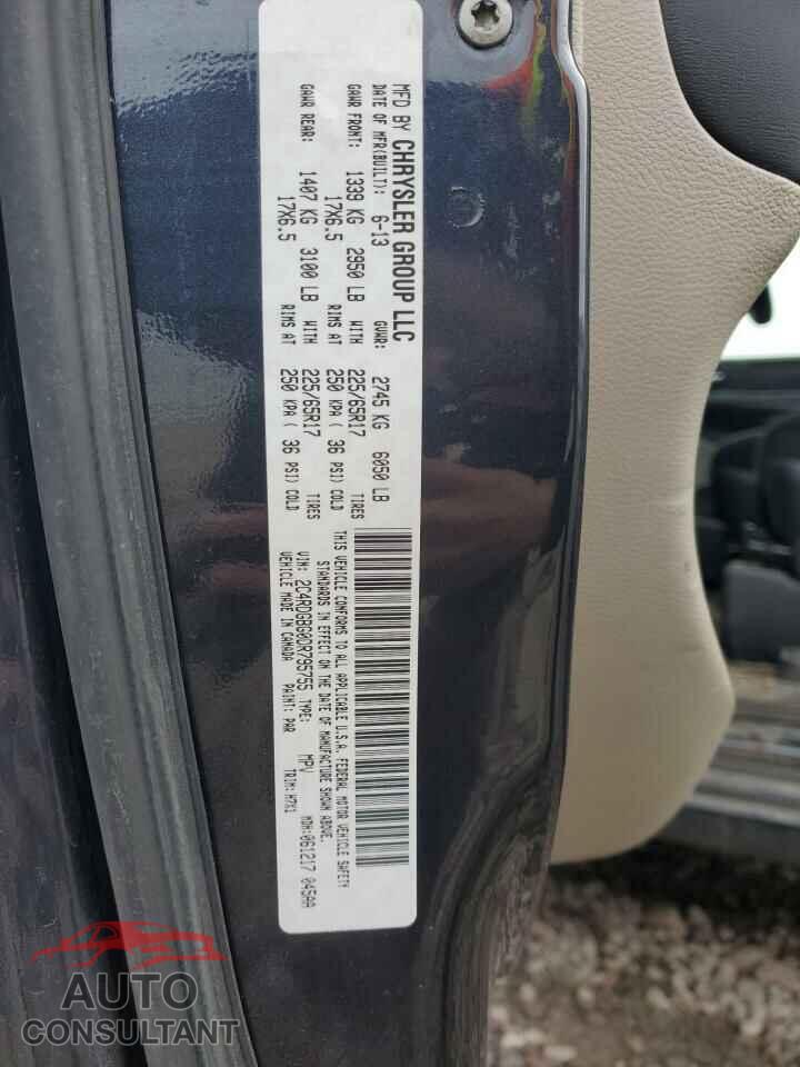 DODGE CARAVAN 2013 - 2C4RDGBG0DR795755