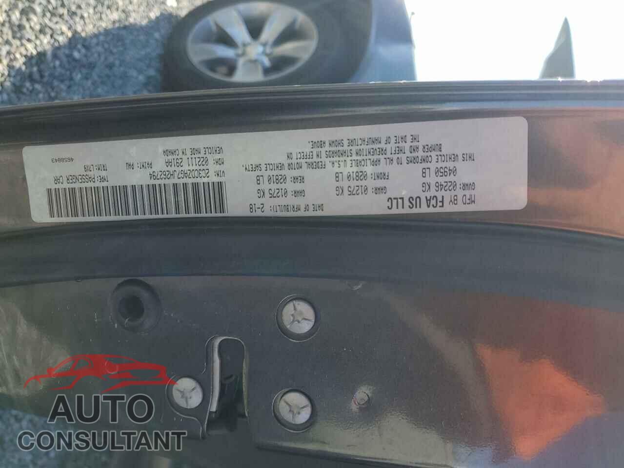 DODGE CHALLENGER 2018 - 2C3CDZAG7JH262794