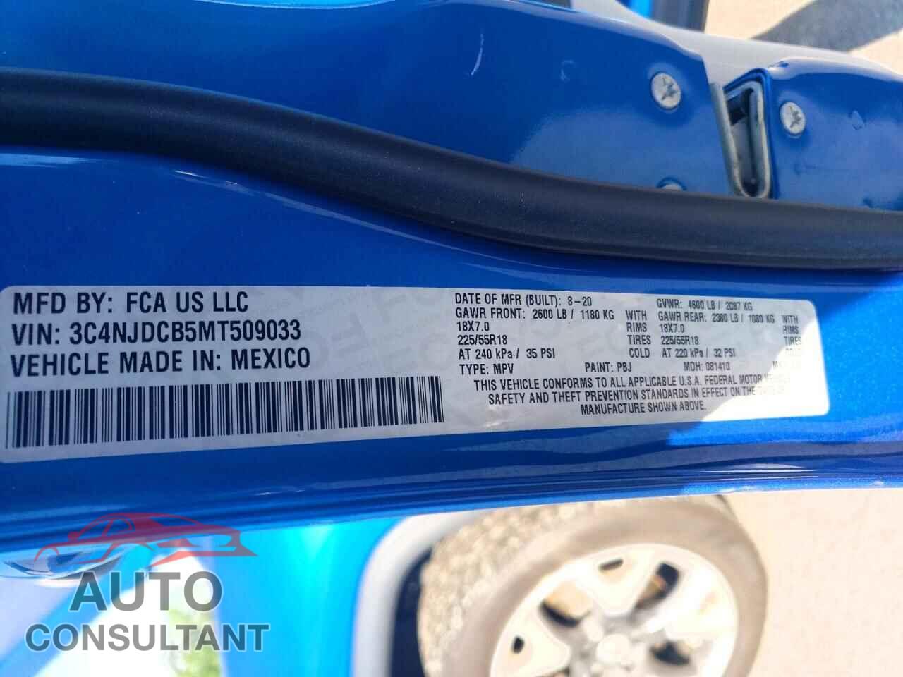 JEEP COMPASS 2021 - 3C4NJDCB5MT509033