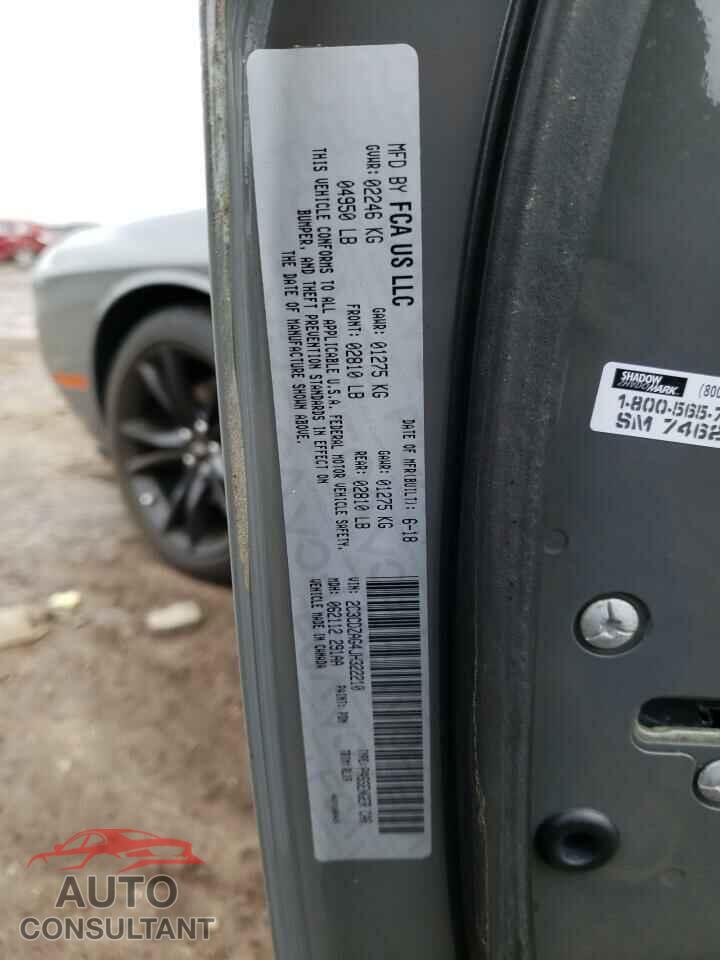 DODGE CHALLENGER 2018 - 2C3CDZAG4JH322210