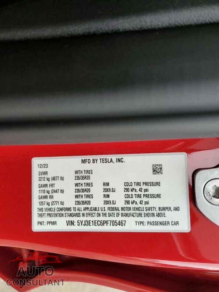TESLA MODEL 3 2023 - 5YJ3E1EC6PF705467