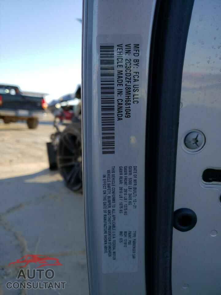 DODGE CHALLENGER 2021 - 2C3CDZFJ8MH681049