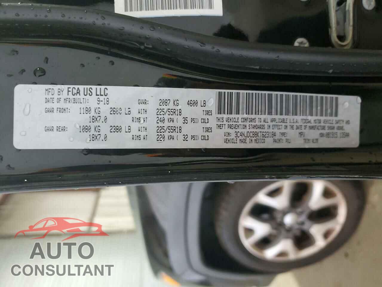 JEEP COMPASS 2019 - 3C4NJDCB8KT623184