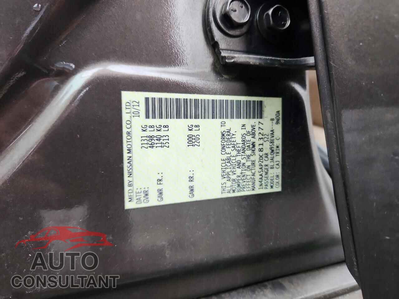 NISSAN MAXIMA 2013 - 1N4AA5AP2DC813277