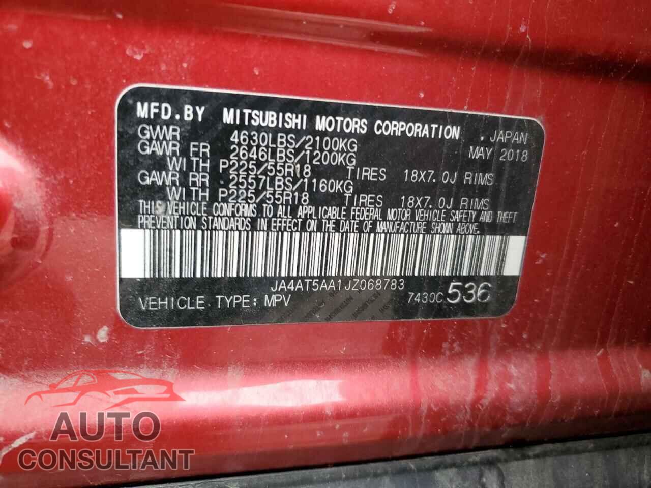 MITSUBISHI ECLIPSE 2018 - JA4AT5AA1JZ068783