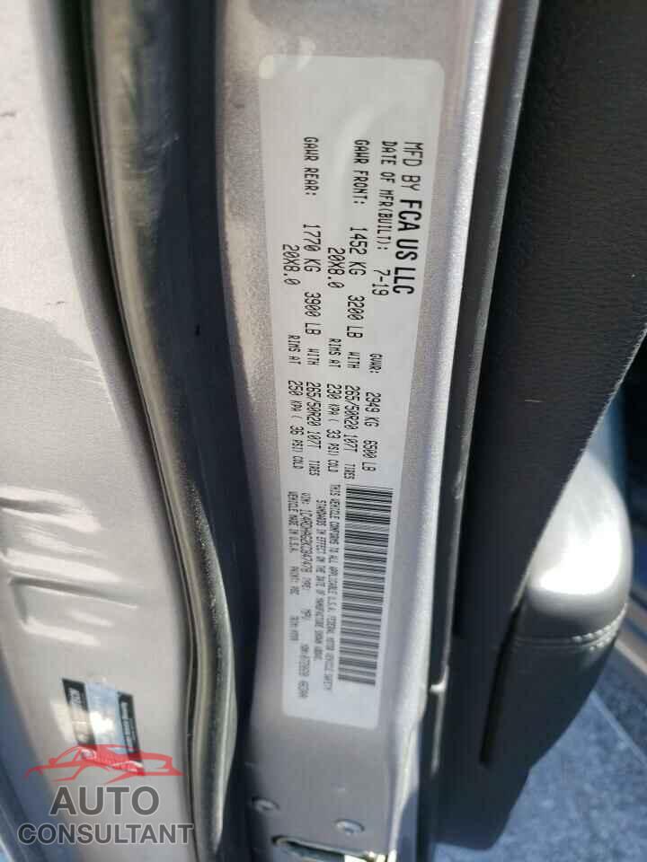 DODGE DURANGO 2019 - 1C4RDHAG2KC847478