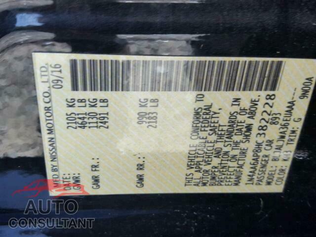NISSAN MAXIMA 2017 - 1N4AA6AP8HC382228