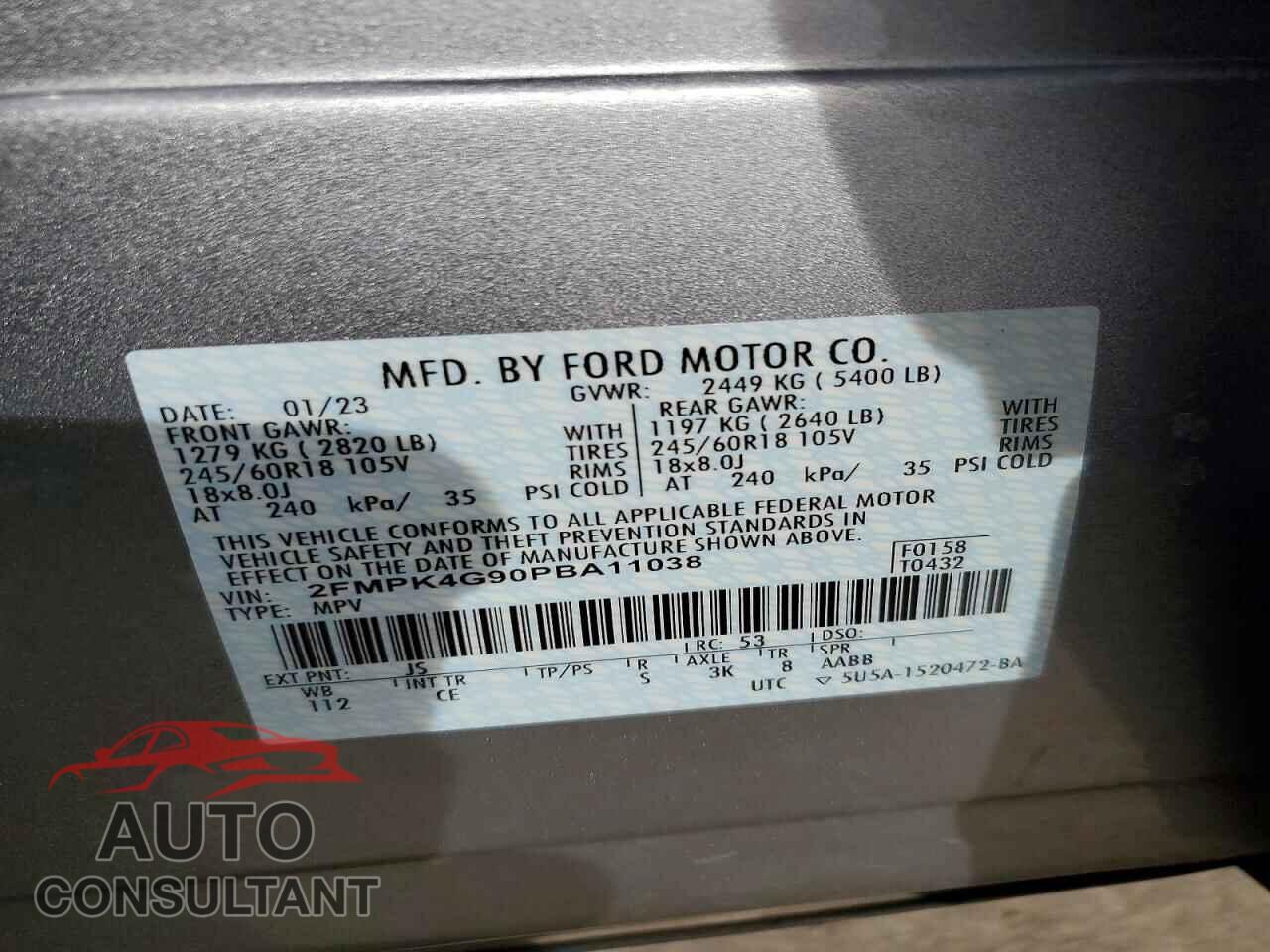 FORD EDGE 2023 - 2FMPK4G90PBA11038