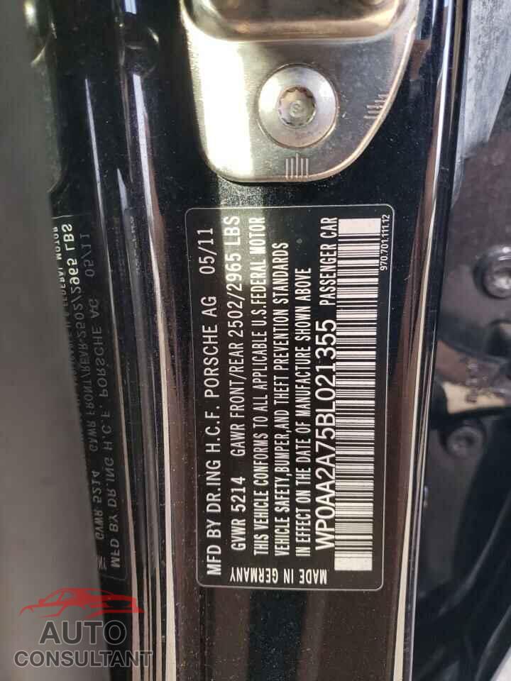 PORSCHE PANAMERA 2011 - WP0AA2A75BL021355