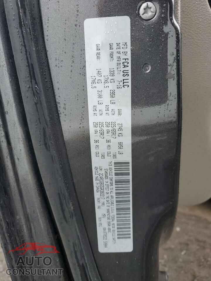 DODGE CARAVAN 2016 - 2C4RDGBG5GR382217