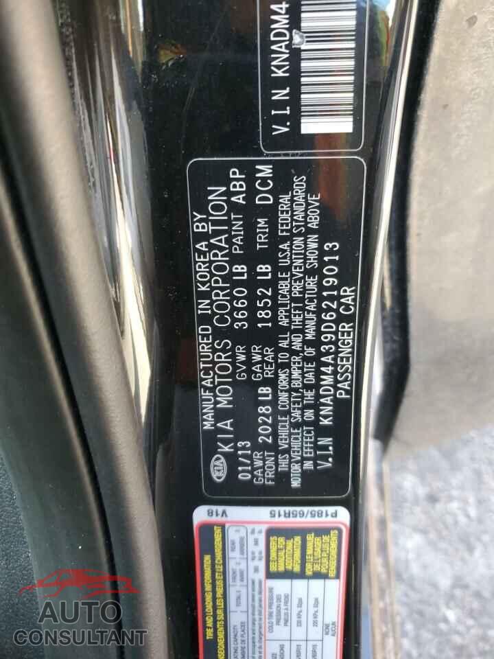 KIA RIO 2013 - KNADM4A39D6219013