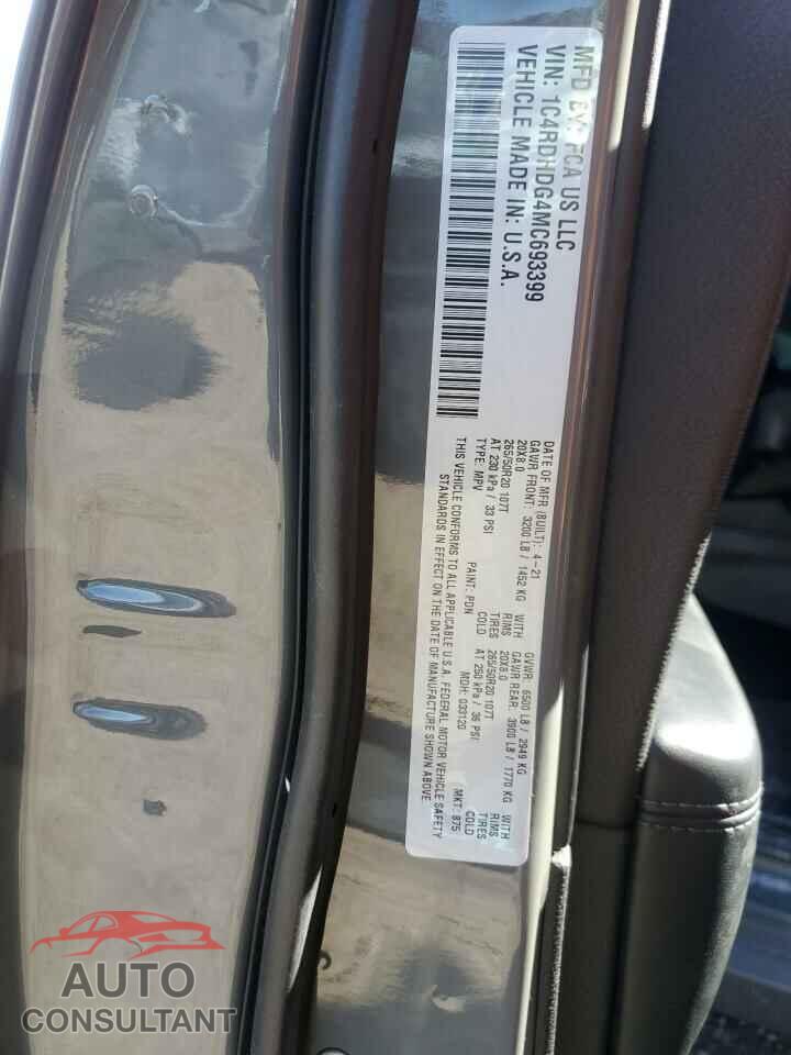 DODGE DURANGO 2021 - 1C4RDHDG4MC693399