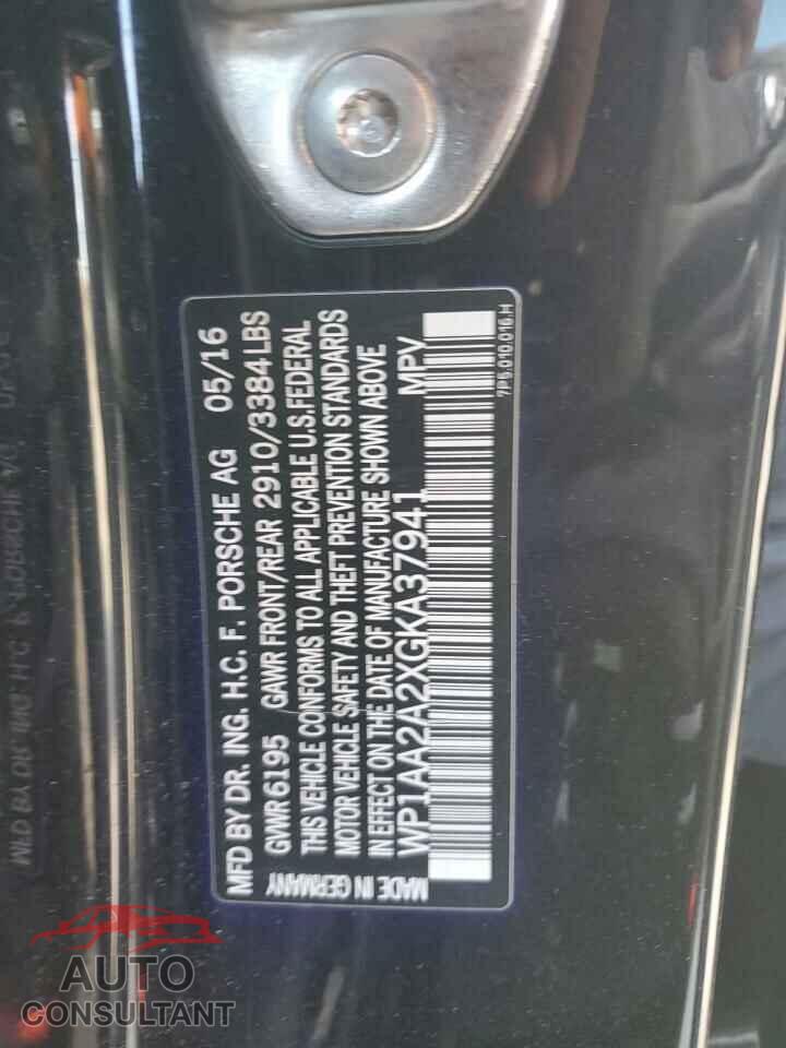 PORSCHE CAYENNE 2016 - WP1AA2A2XGKA37941