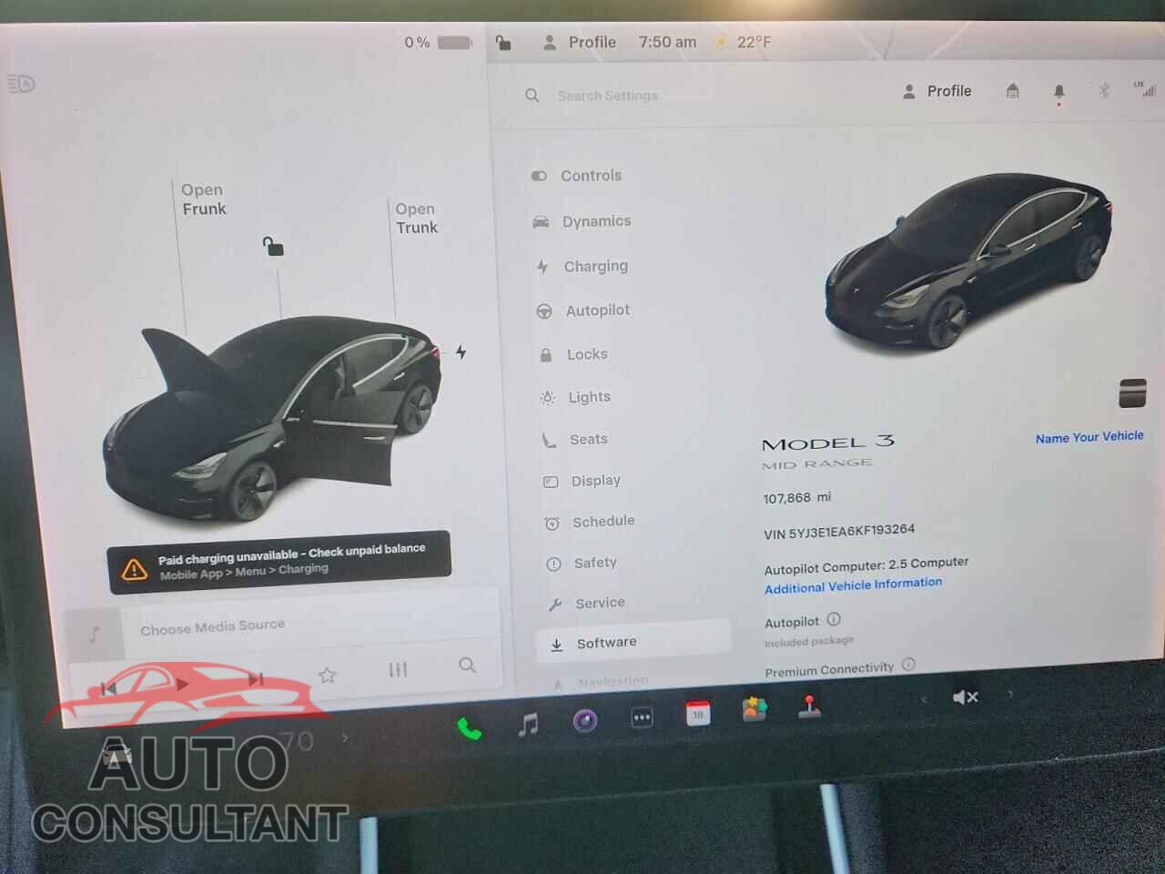 TESLA MODEL 3 2019 - 5YJ3E1EA6KF193264