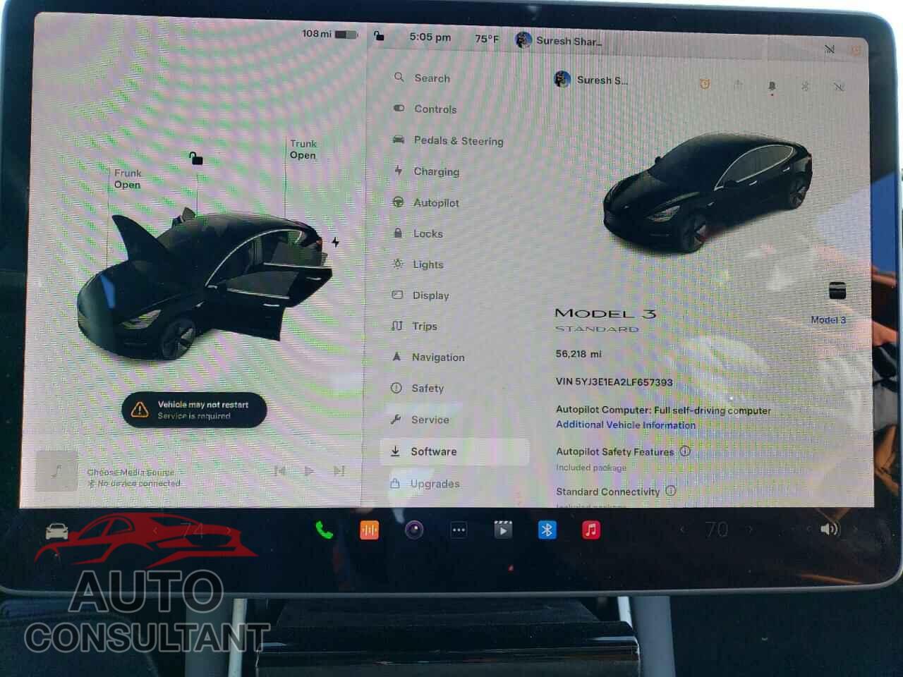 TESLA MODEL 3 2020 - 5YJ3E1EA2LF657393