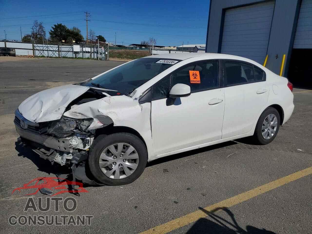 HONDA CIVIC 2012 - 19XFB2F55CE356362