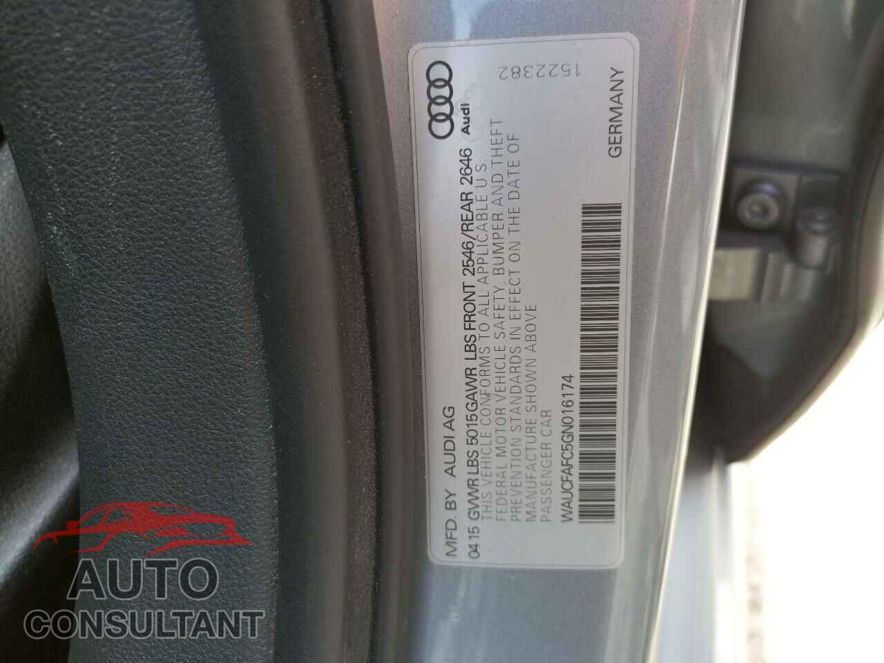 AUDI A6 2016 - WAUCFAFC5GN016174