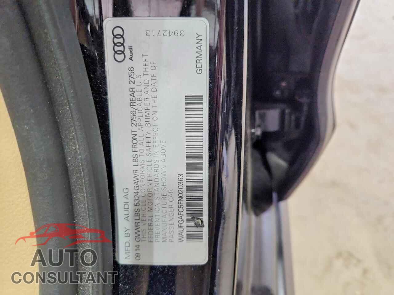 AUDI A6 2015 - WAUFGAFC5FN020363