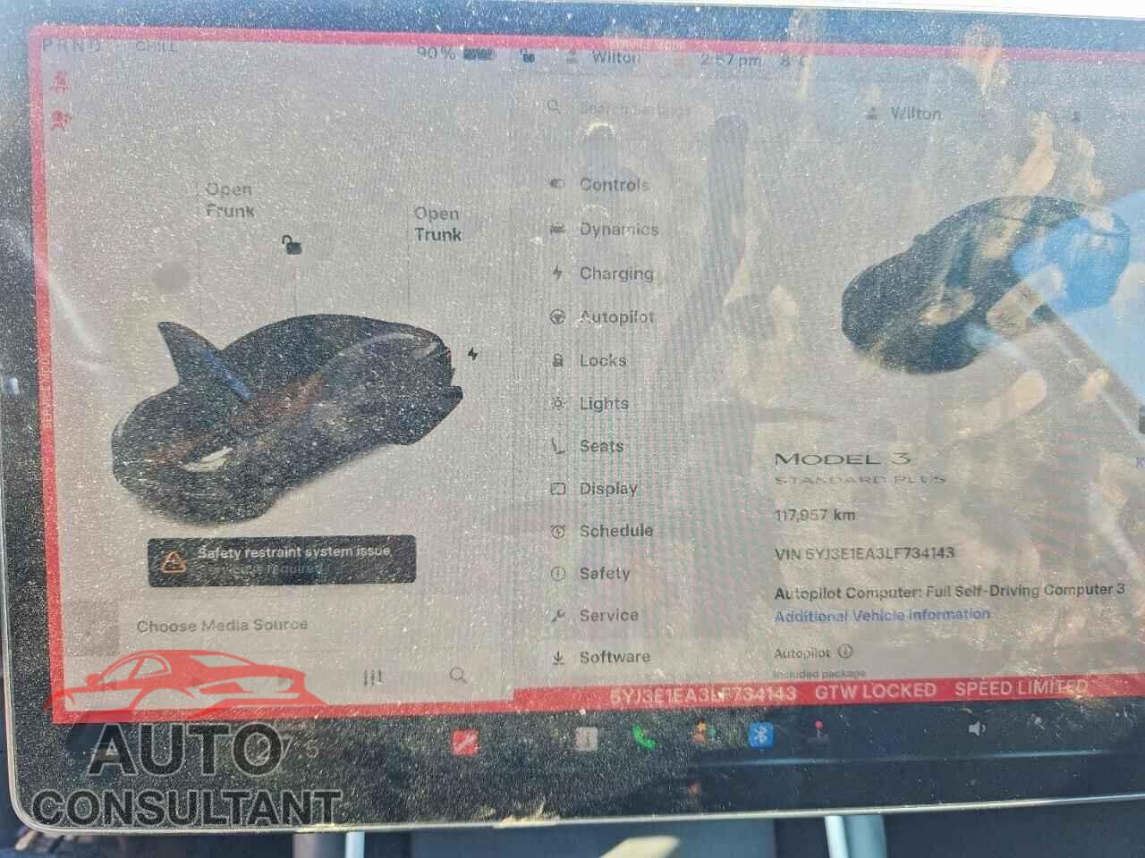 TESLA MODEL 3 2020 - 5YJ3E1EA3LF734143