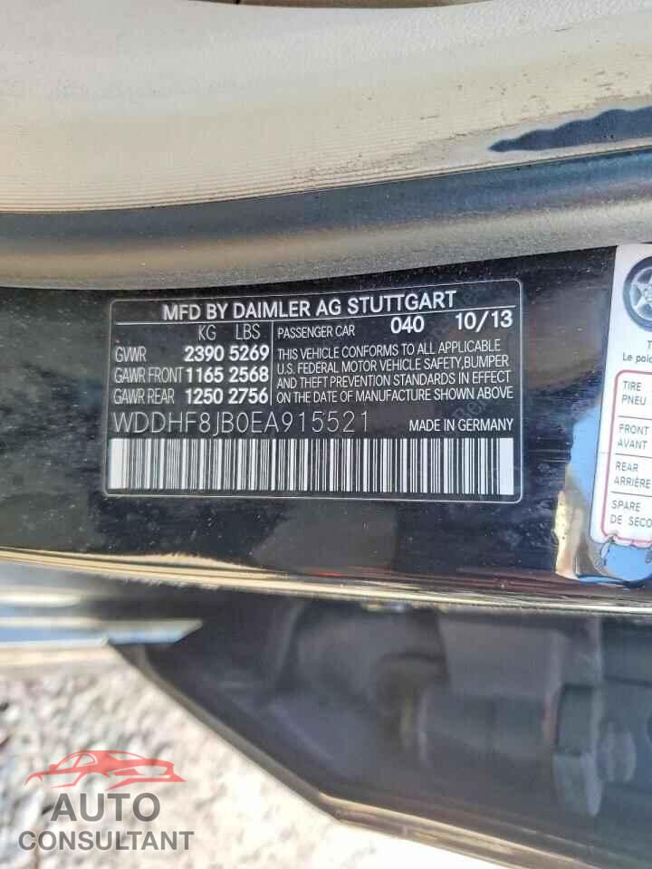 MERCEDES-BENZ E-CLASS 2014 - WDDHF8JB0EA915521