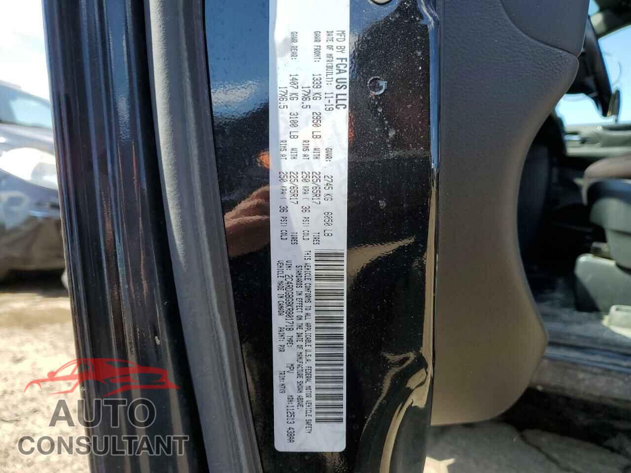 DODGE CARAVAN 2019 - 2C4RDGBG8KR801718