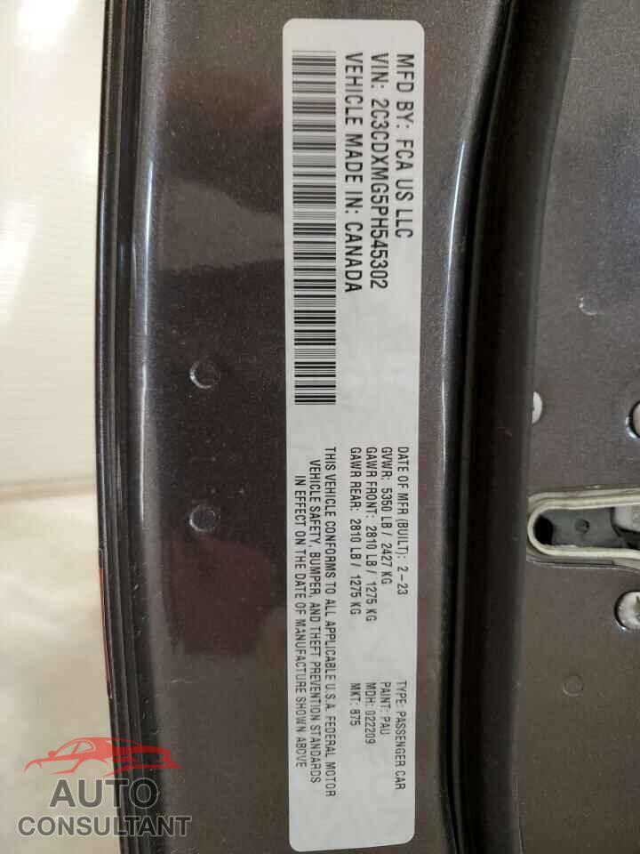 DODGE CHARGER 2023 - 2C3CDXMG5PH545302