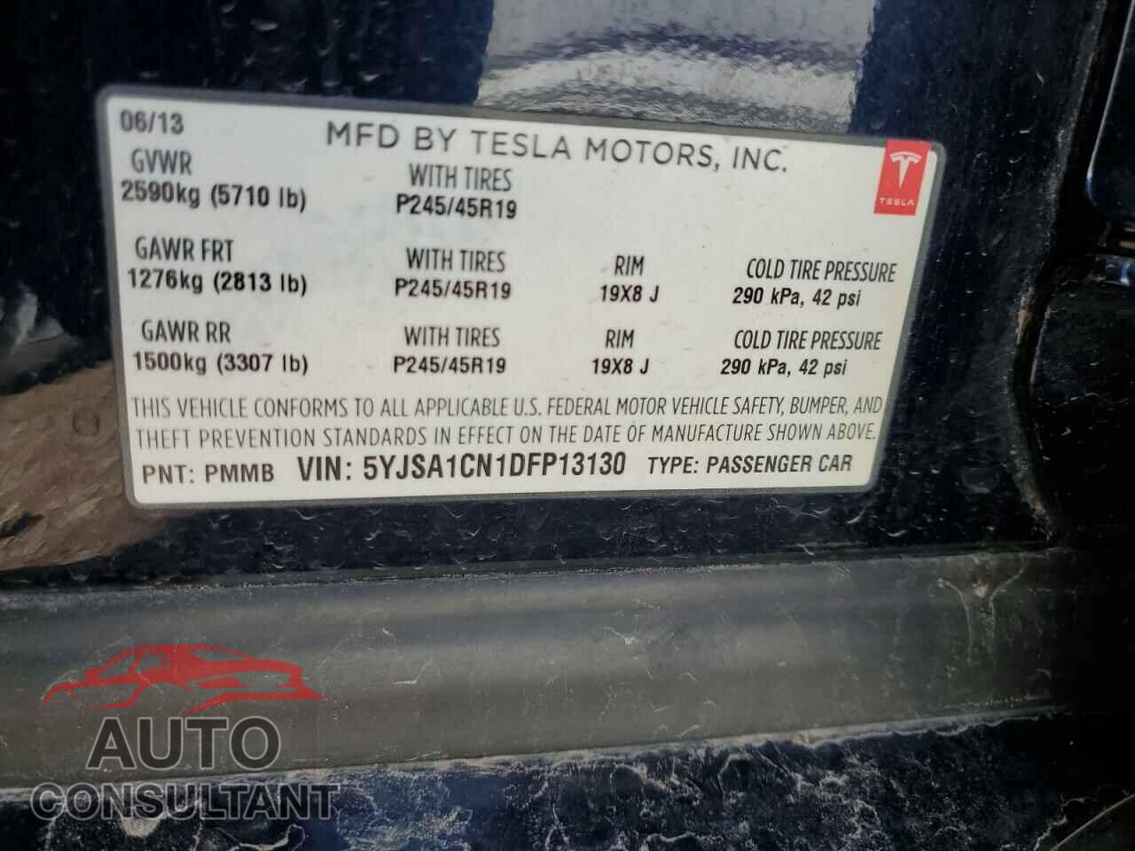 TESLA MODEL S 2013 - 5YJSA1CN1DFP13130