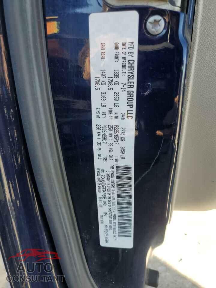 DODGE CARAVAN 2014 - 2C4RDGCG3ER477936