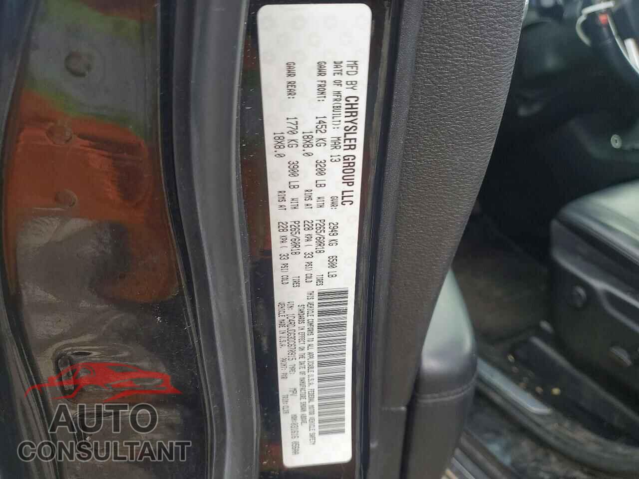 DODGE DURANGO 2013 - 1C4RDJDG3DC670915