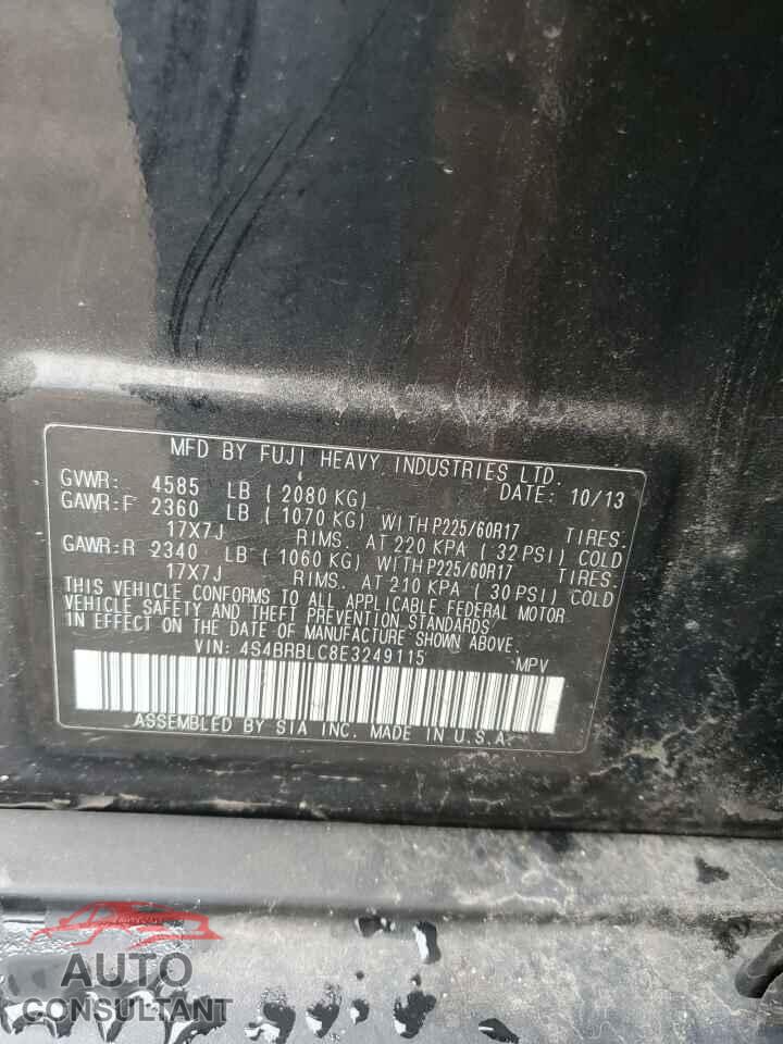 SUBARU OUTBACK 2014 - 4S4BRBLC8E3249115