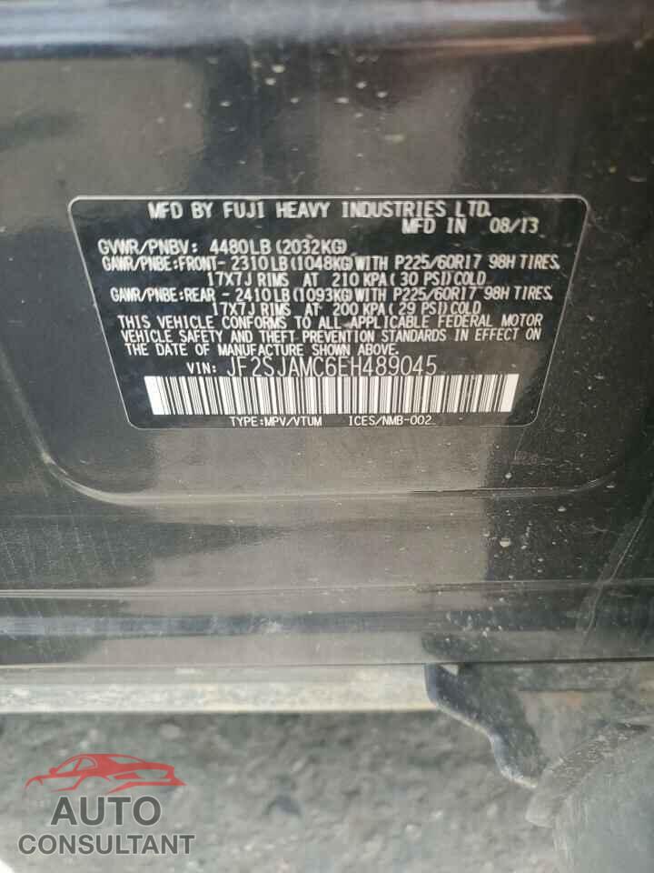 SUBARU FORESTER 2014 - JF2SJAMC6EH489045