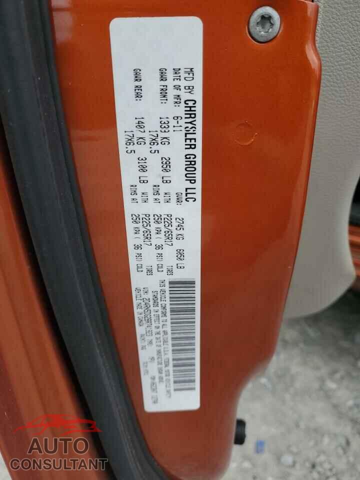 DODGE CARAVAN 2011 - 2D4RN5DG2BR741923
