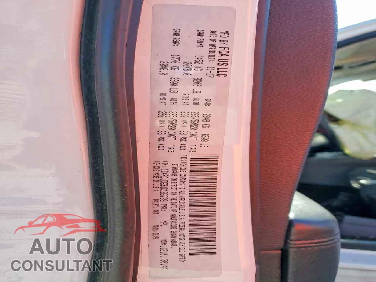 DODGE DURANGO 2018 - 1C4RDJDG3JC186738