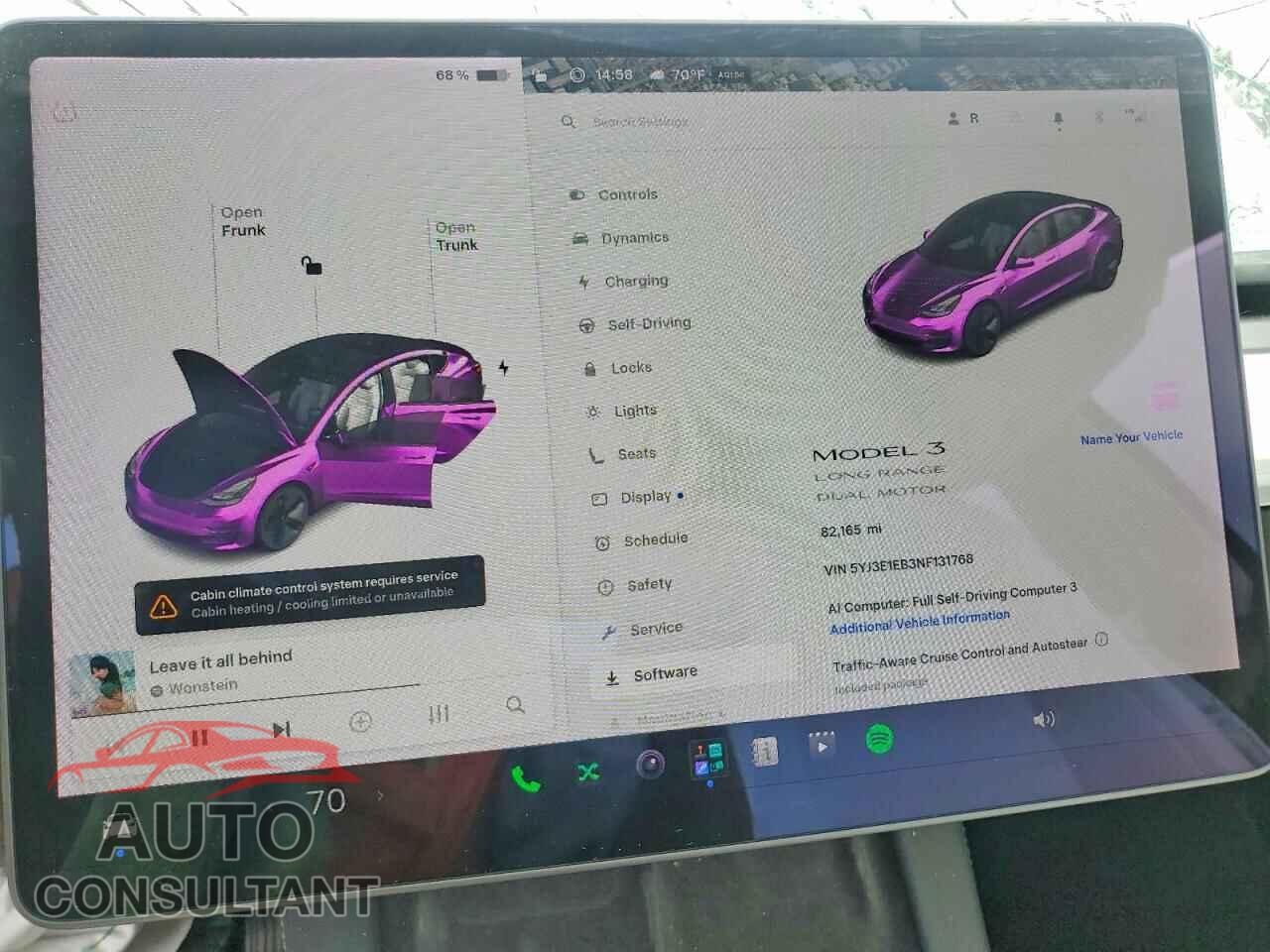 TESLA MODEL 3 2022 - 5YJ3E1EB3NF131768
