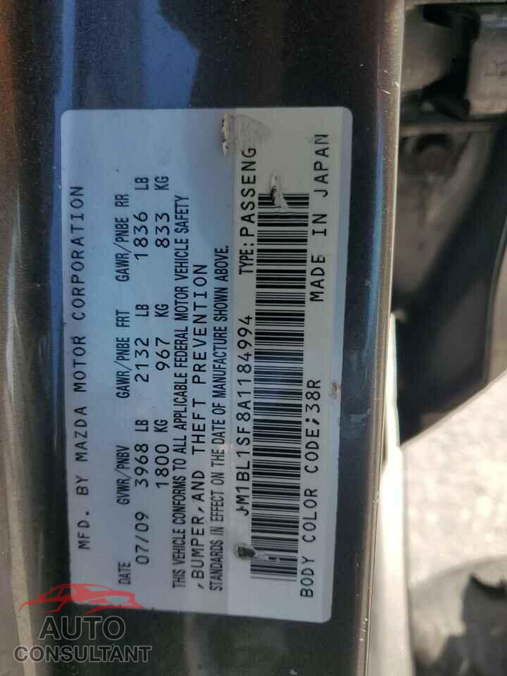 MAZDA 3 2010 - JM1BL1SF8A1184994