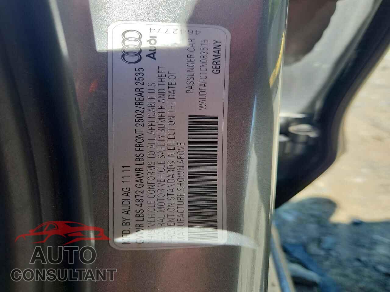 AUDI A6 2012 - WAUDFAFC1CN083515
