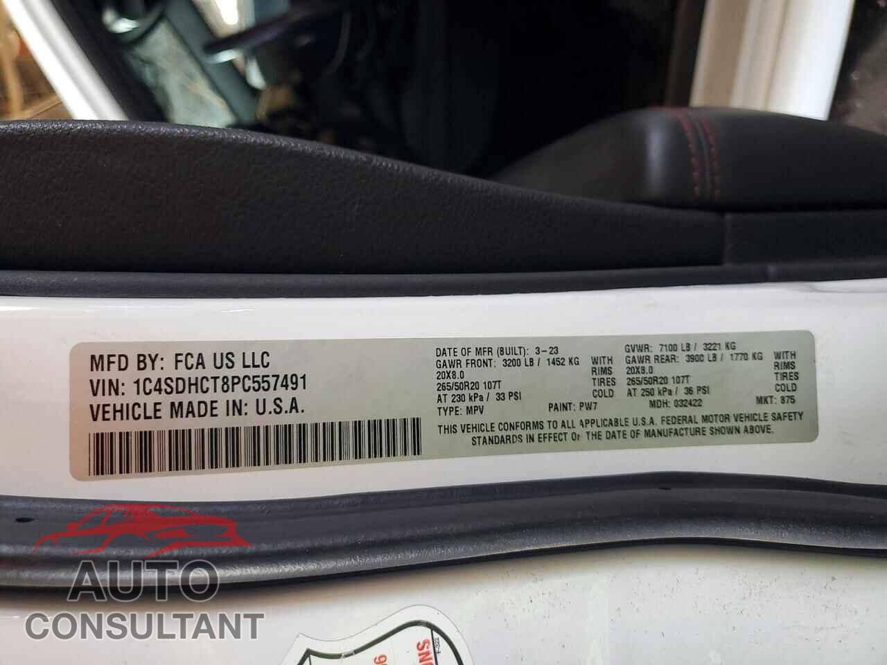 DODGE DURANGO 2023 - 1C4SDHCT8PC557491