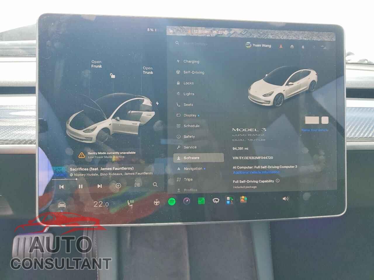 TESLA MODEL 3 2021 - 5YJ3E1EB2MF044720