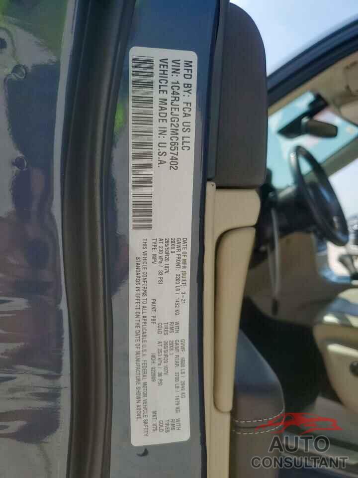 JEEP GRAND CHER 2021 - 1C4RJEJG2MC657402