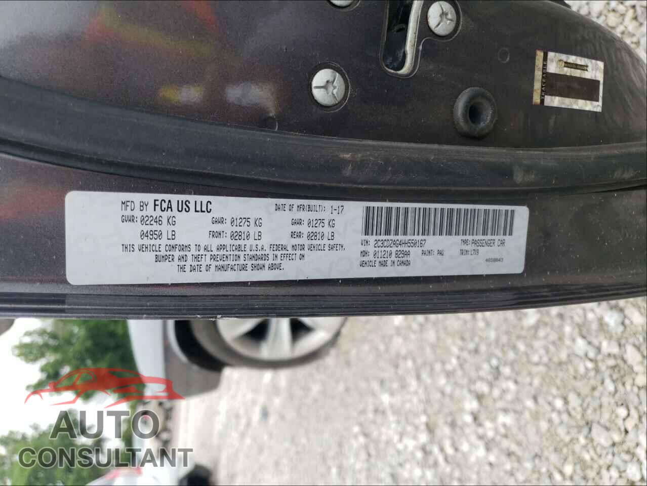DODGE CHALLENGER 2017 - 2C3CDZAG4HH550167