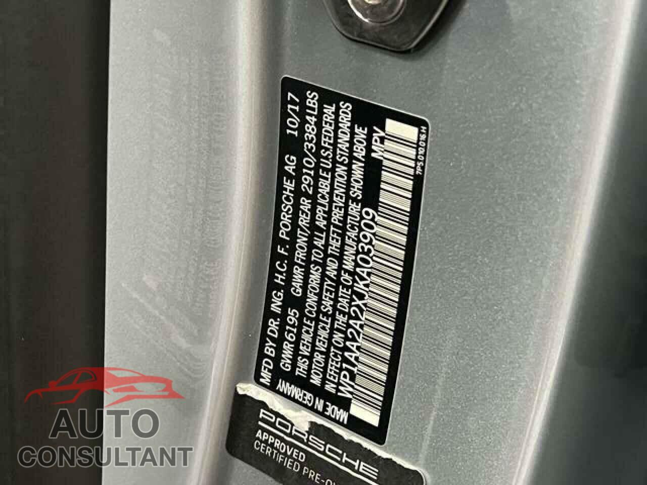 PORSCHE CAYENNE 2018 - WP1AA2A2XJKA03909