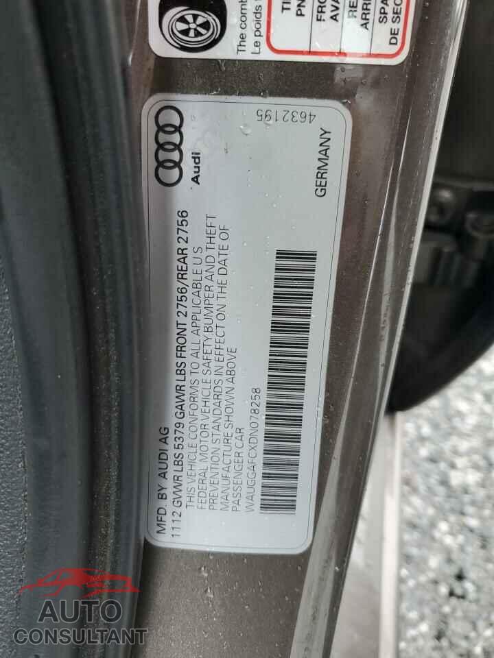 AUDI A6 2013 - WAUGGAFCXDN078258