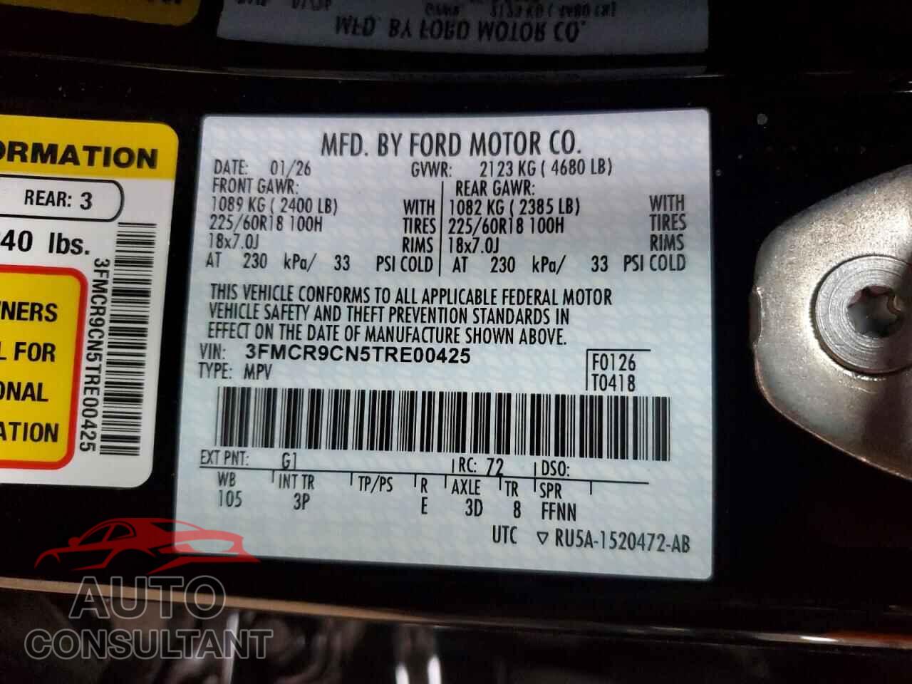 FORD BRONCO 2026 - 3FMCR9CN5TRE00425